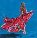 Frau im Sommerkleid, 20x20cm gr.jpg